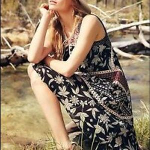 Anthropologie grasslands midi dress